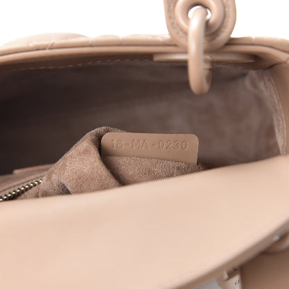 Christian Dior Ultra Matte Calfskin Cannage Mini Lady Dior Light Beige 8 of 10