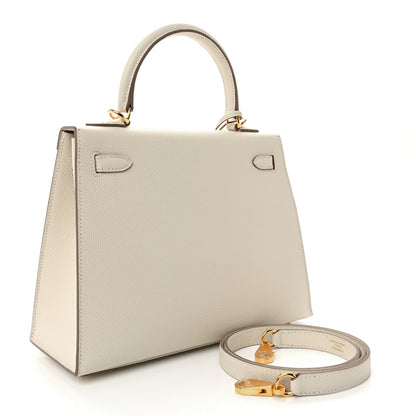 Hermes Epsom Kelly Sellier 25 Craie 3 of 12