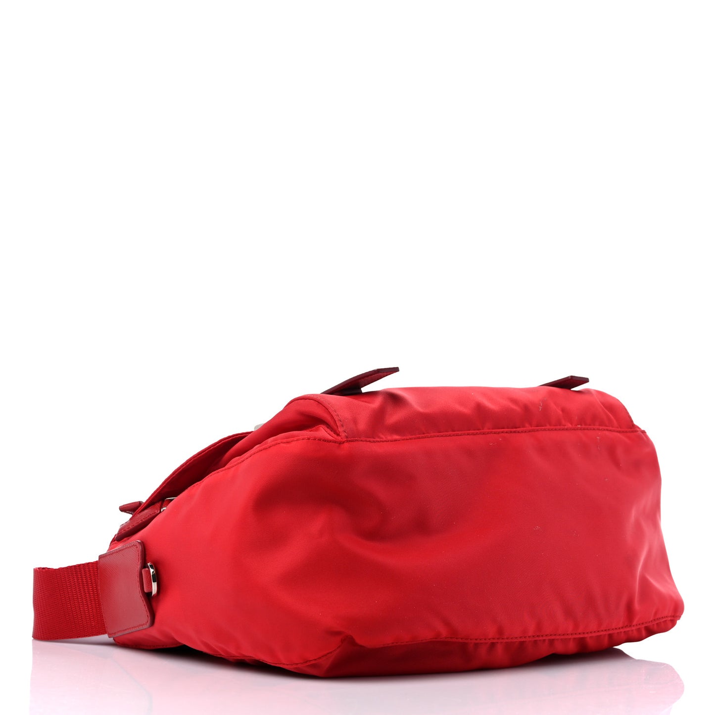 Tessuto Nylon Saffiano Messenger Bag Rosso