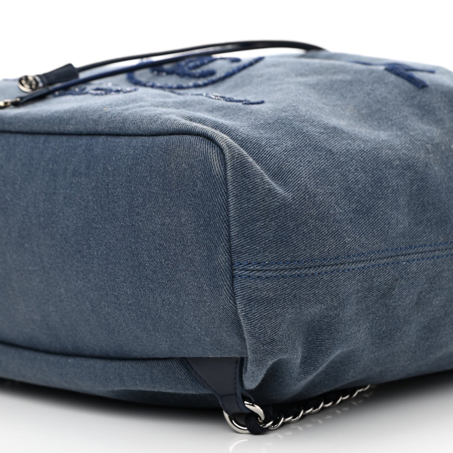 Canvas Sequin Large Deauville Backpack Navy