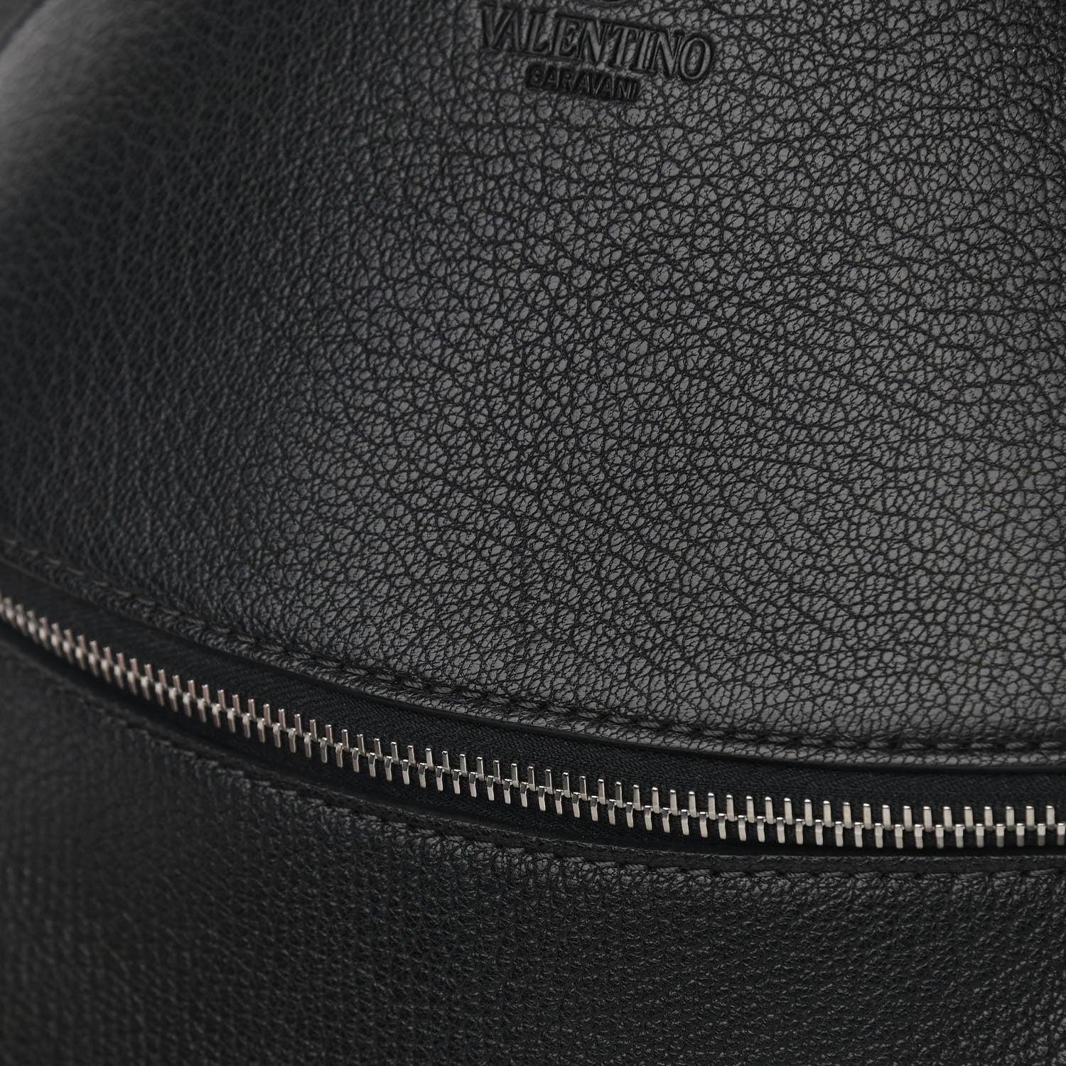 Valentino Garavani Grained Calfskin Rockstud Backpack Black 9 of 10