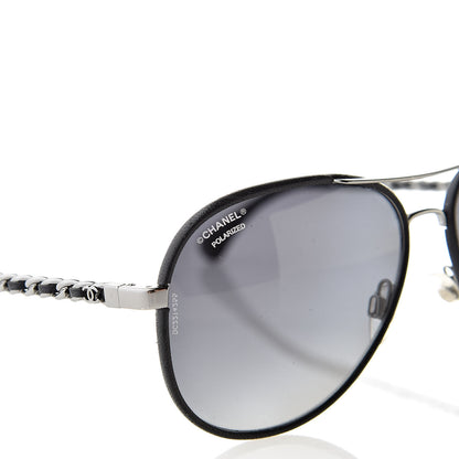 Chanel Polarized Pilot Winter Sunglasses 4219-Q Black 7 of 7
