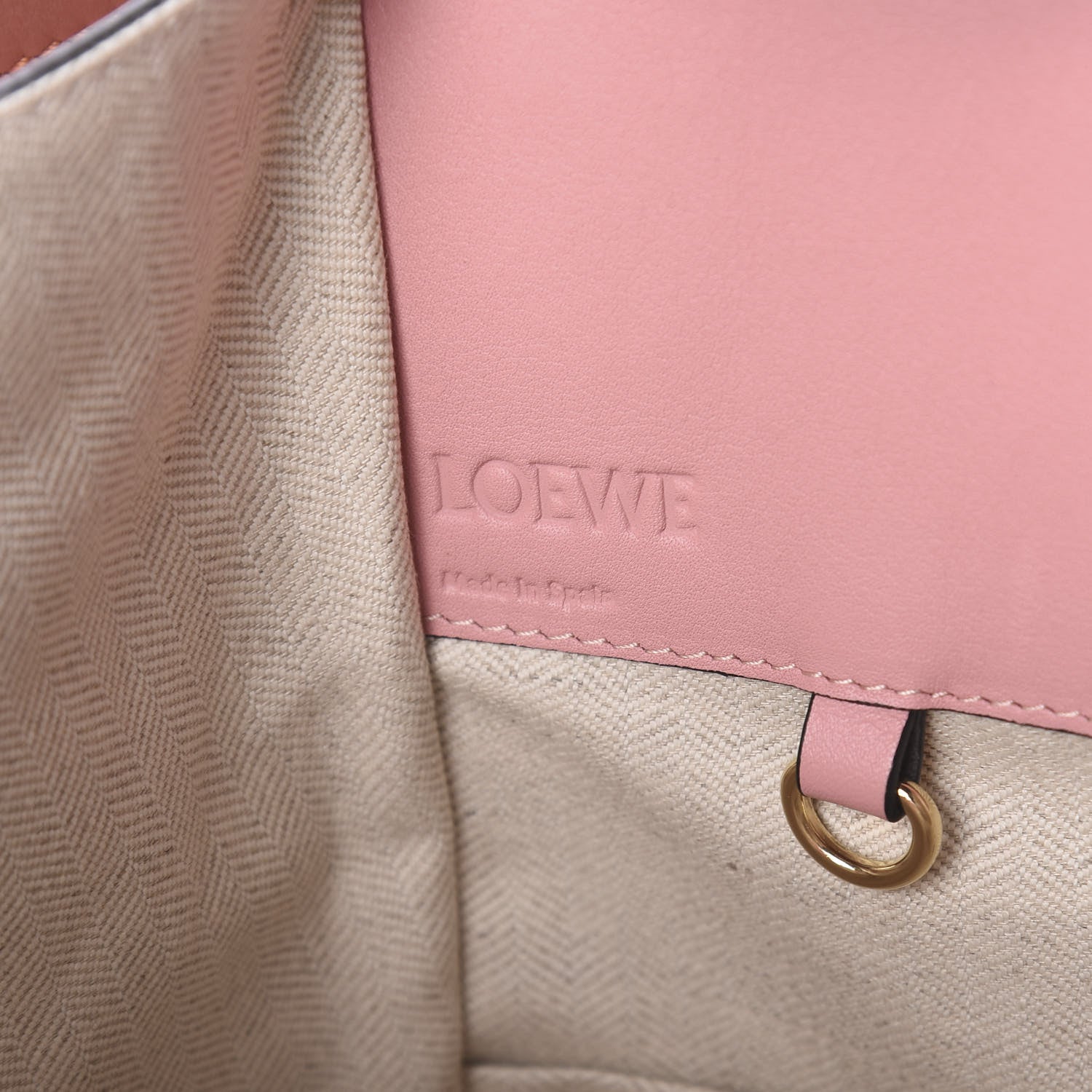 Loewe Calfskin Small Hammock Shoulder Bag Pastel Pink Tan 6 of 9