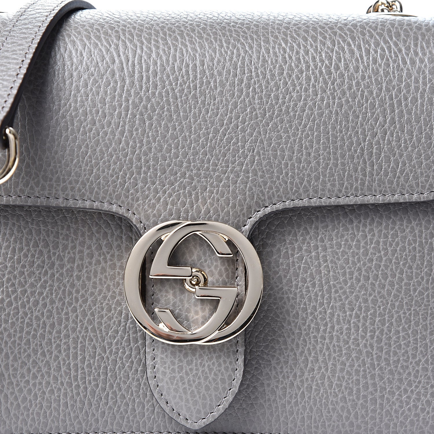 Gucci Dollar Calfskin Small Interlocking G Shoulder Bag Loess 7 of 9