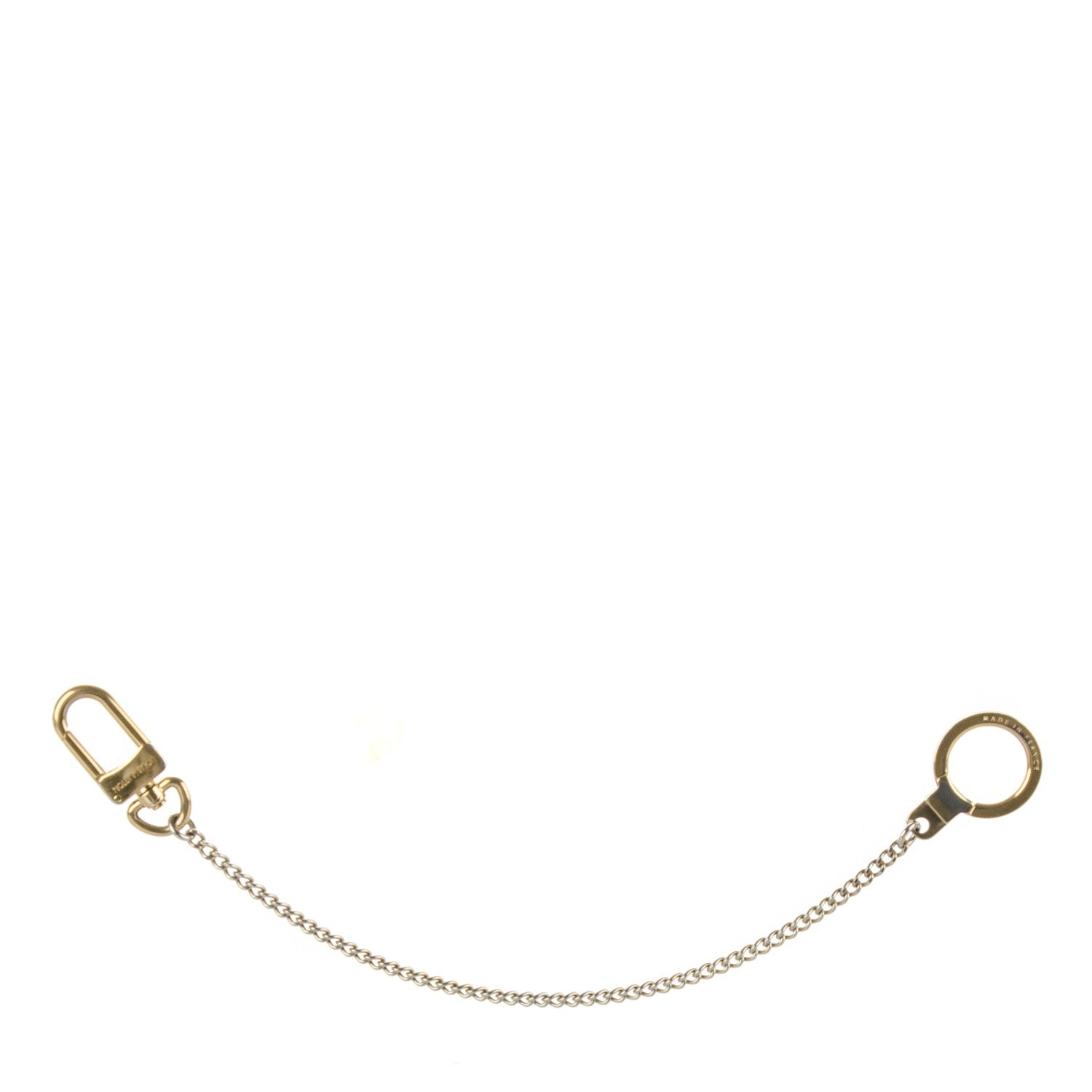 Louis Vuitton Metal Pochette Extender Key Ring Chain Gold 1 of 4