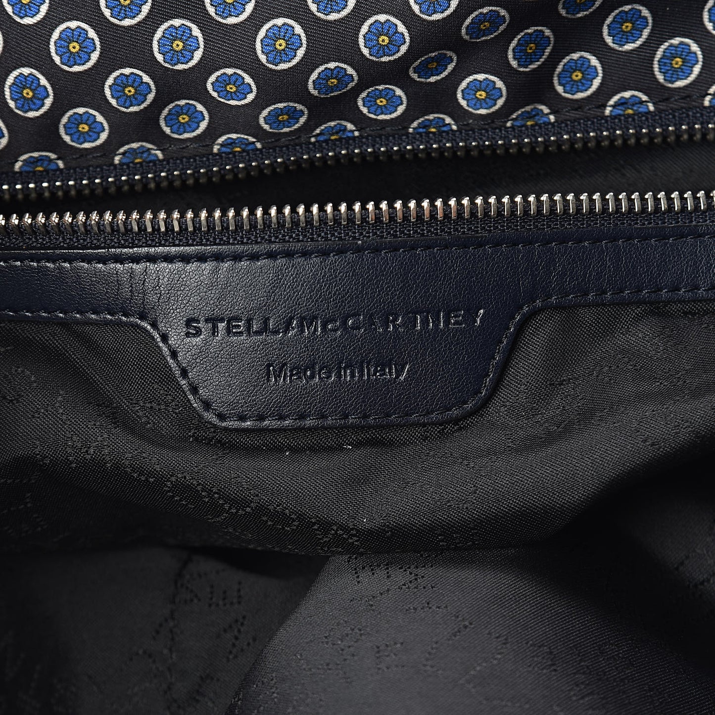 Nylon Go Flower Print Falabella Tote Blue