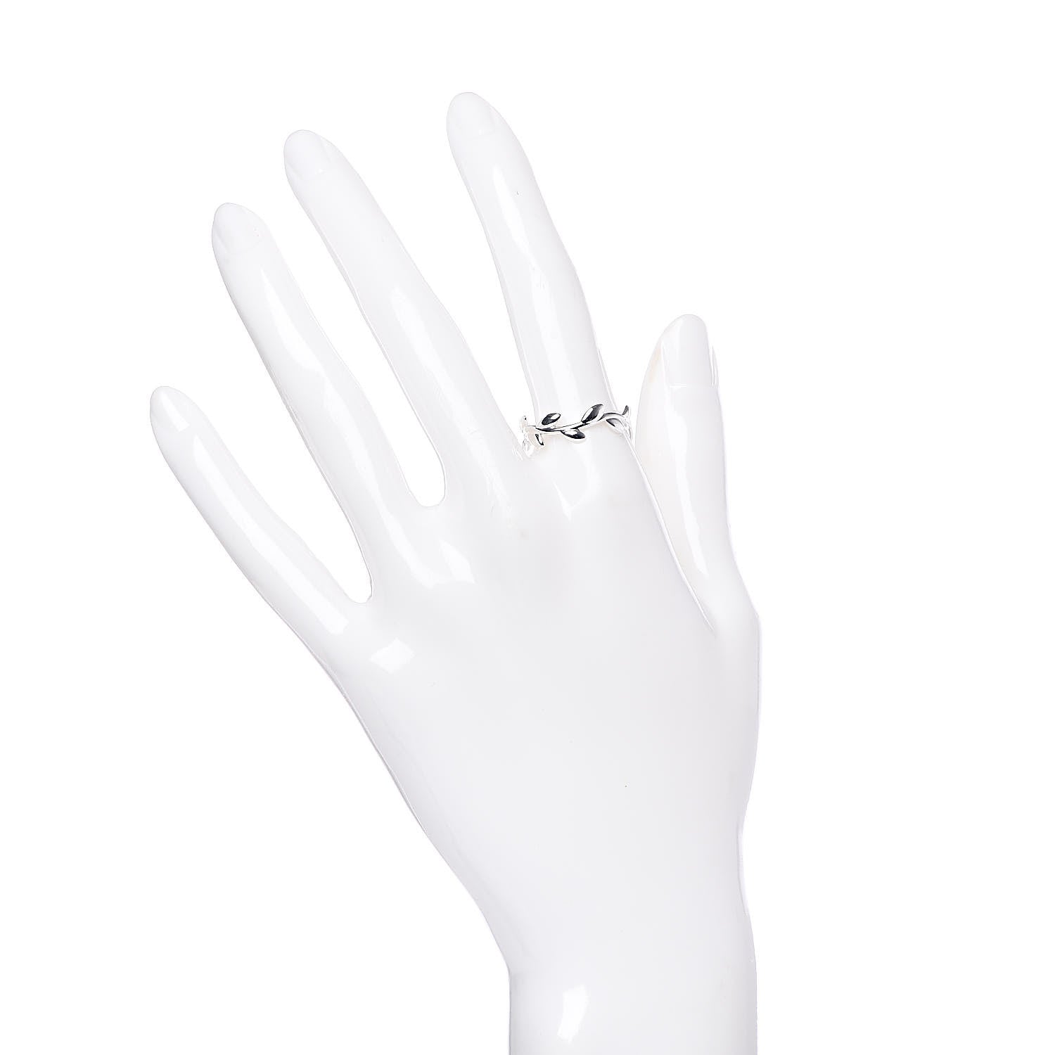 Tiffany Sterling Silver Paloma Picasso Narrow Olive Leaf Band Ring 54 6.75 2 of 5