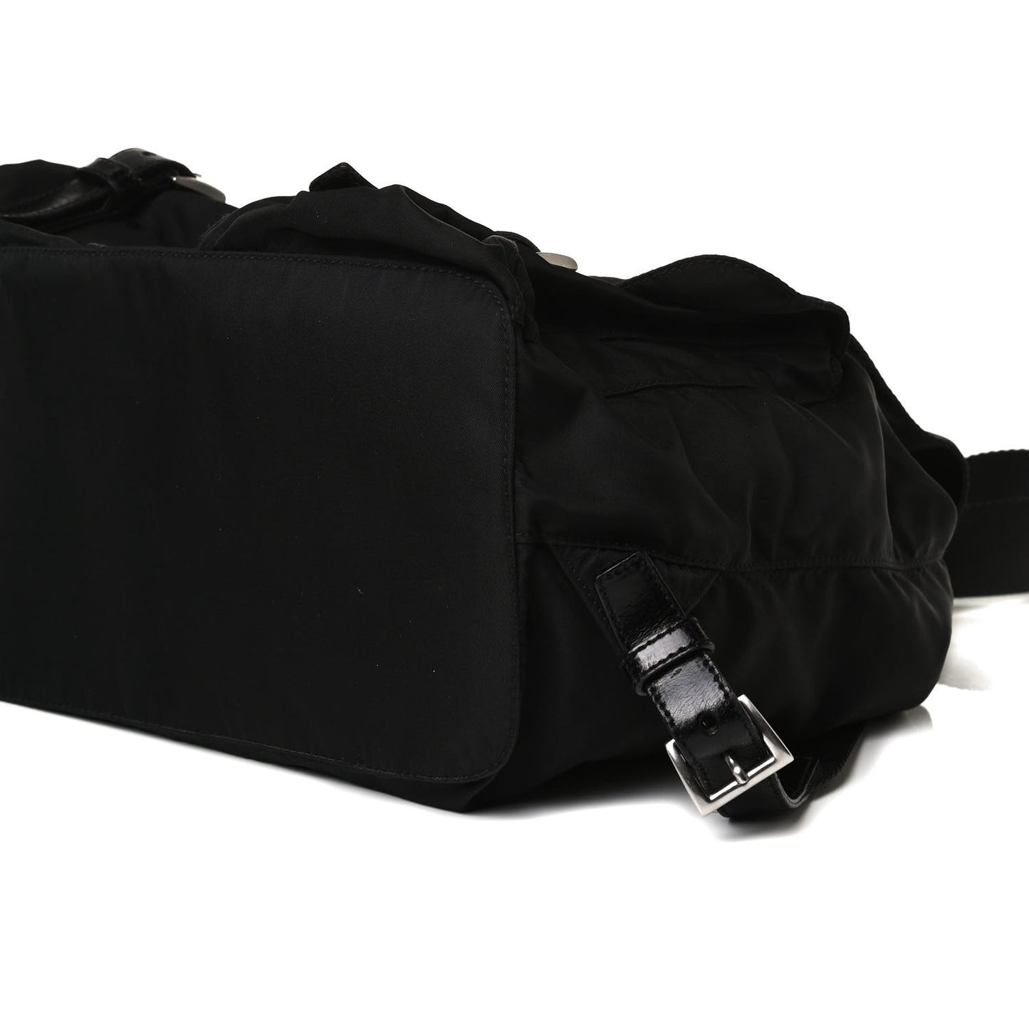 Tessuto Nylon Saffiano Medium Backpack Black