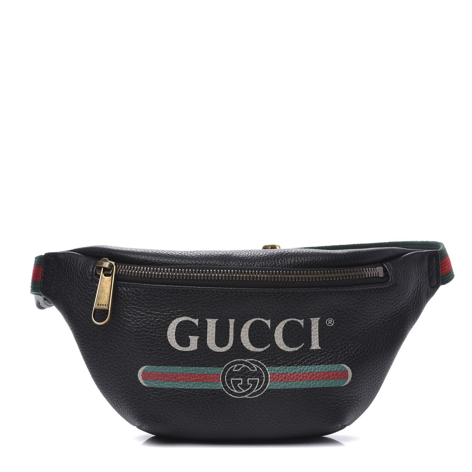 Gucci Grained Calfskin Small Logo Belt Bag Black 1 of 10