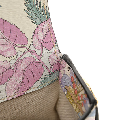 Gucci New Shangai Calfskin Tiger Savanah Web Mini Horsebit 1955 Shoulder Bag Chalky White Multicolor 12 of 12