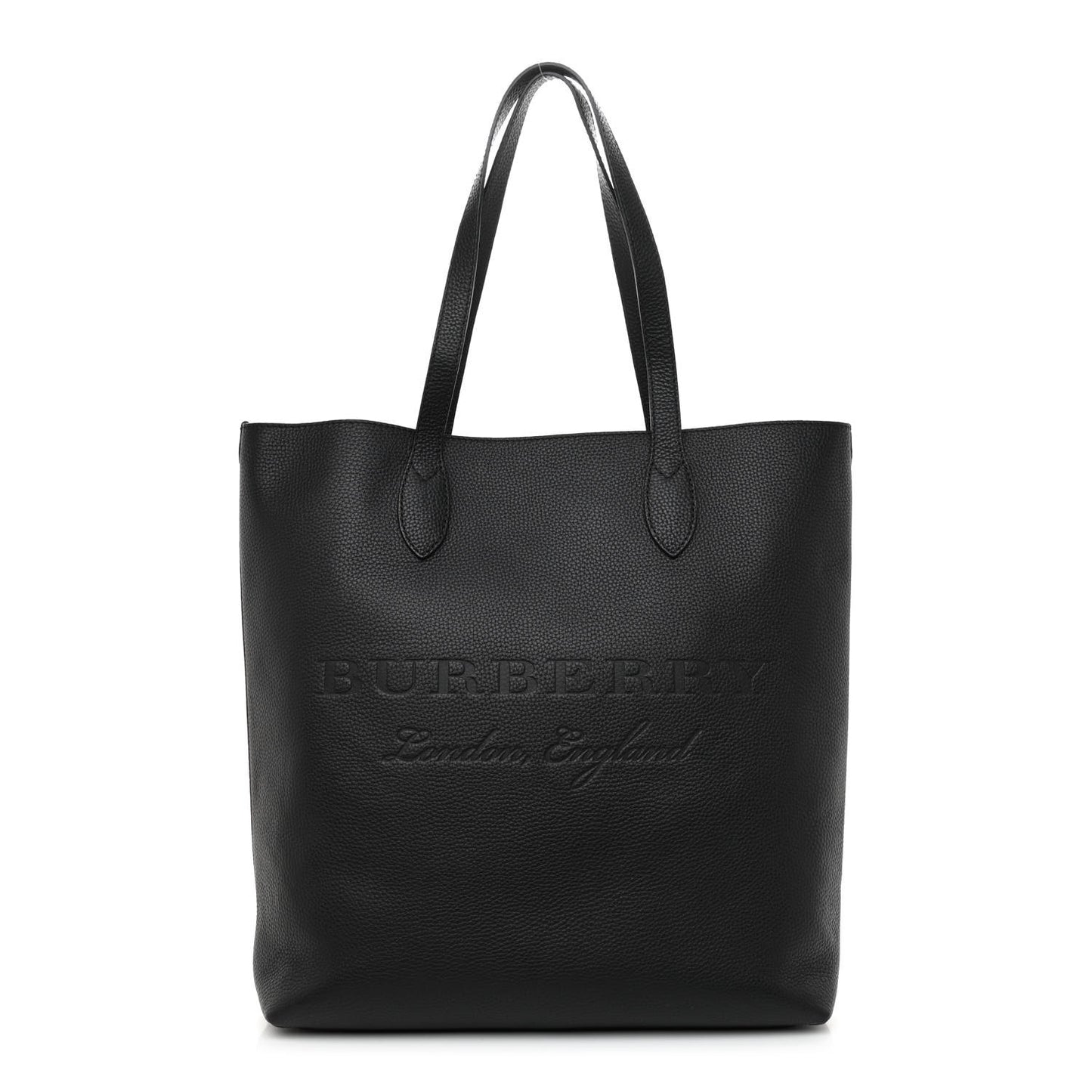 Grainy Calfskin Remington Tote Black