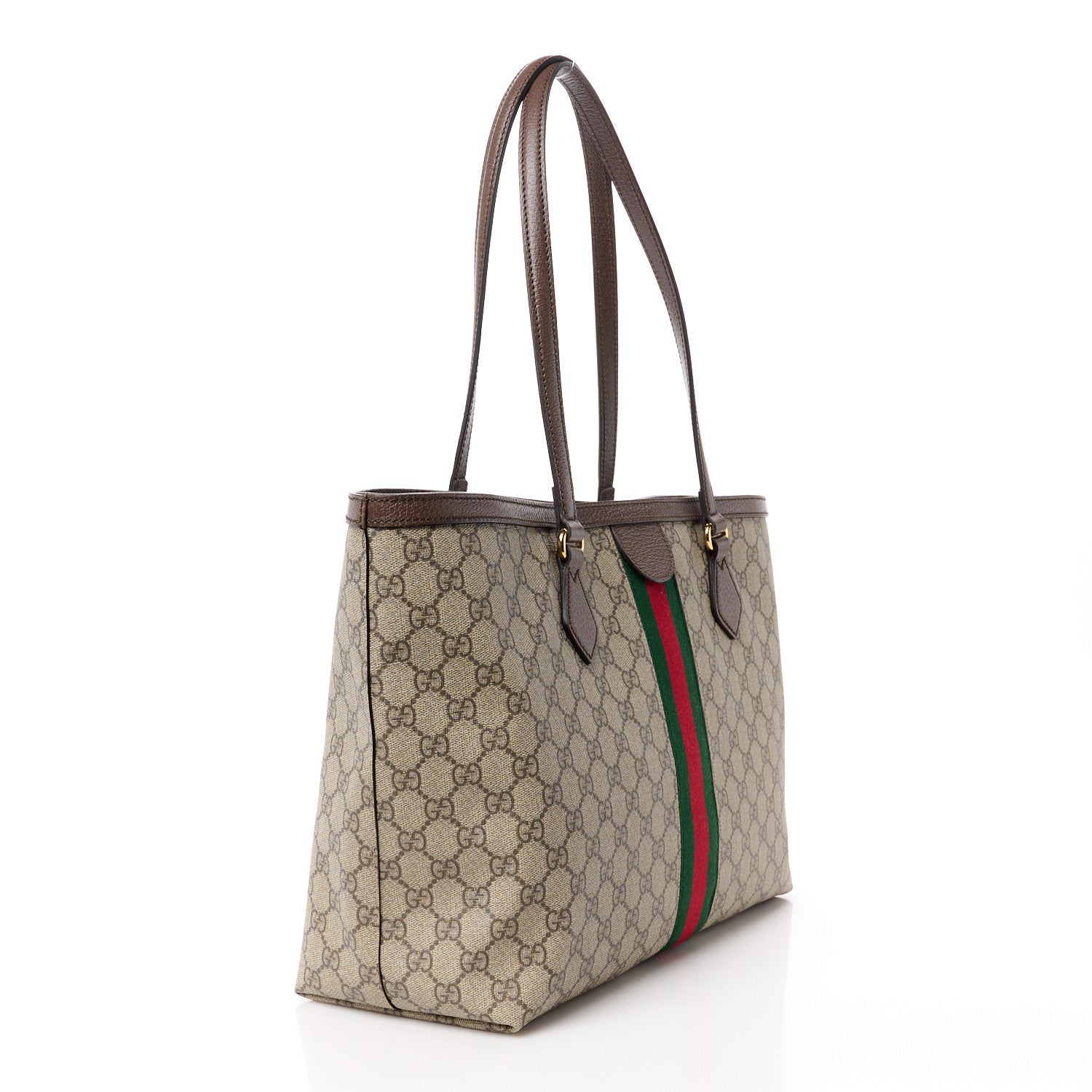 Gucci GG Supreme Monogram Medium Ophidia Shopping Tote Brown 3 of 13