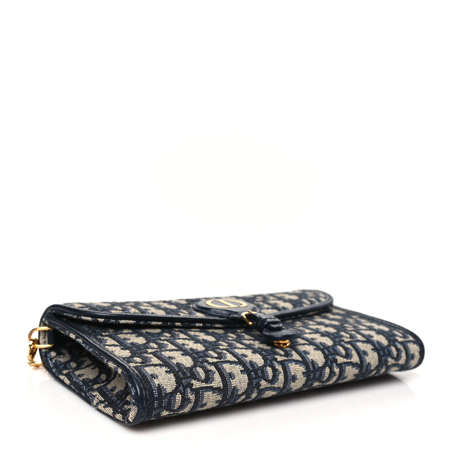 Oblique Bobby East West Pouch With Chain Blue