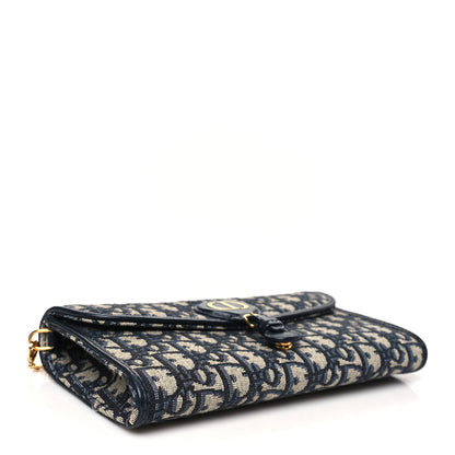 Christian Dior Oblique Bobby East West Pouch With Chain Blue 5 of 11
