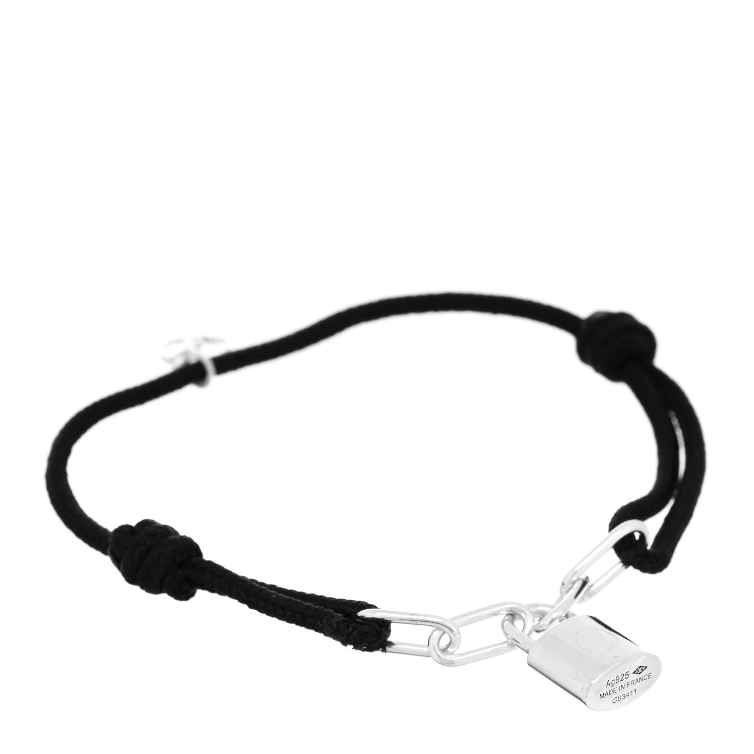 Louis Vuitton X UNICEF Sterling Silver Lockit Bracelet Black 1 of 4