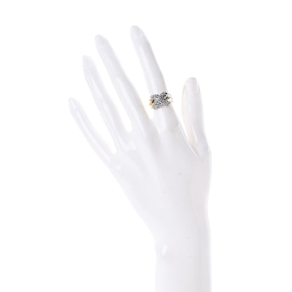 Tiffany 18K Yellow Gold Platinum Diamond Schlumberger X Ring 47 4 2 of 6
