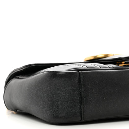 Gucci Calfskin Matelasse Mini GG Marmont Shoulder Bag Black 9 of 11