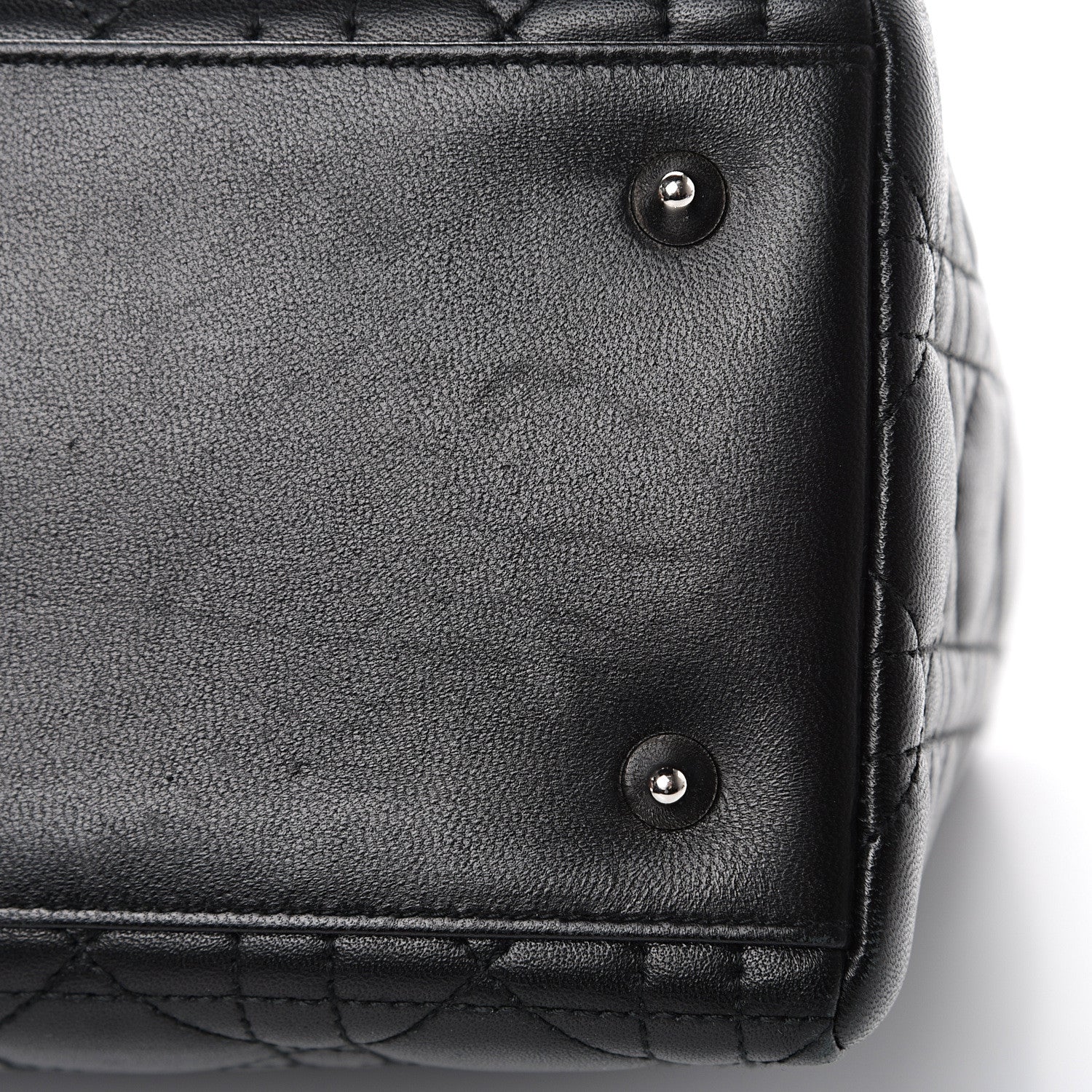 Christian Dior Lambskin Cannage Medium Lady Dior Black 12 of 13