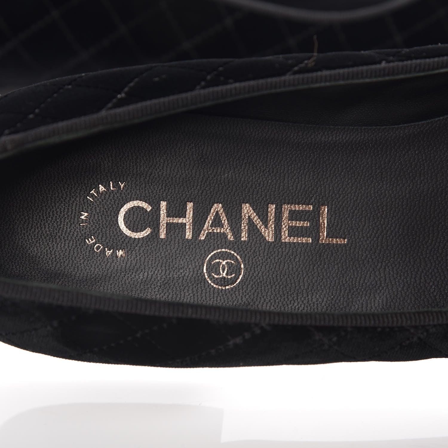 Chanel Velvet Lambskin Cap Toe Ballerina Flats 36.5 Black 6 of 15