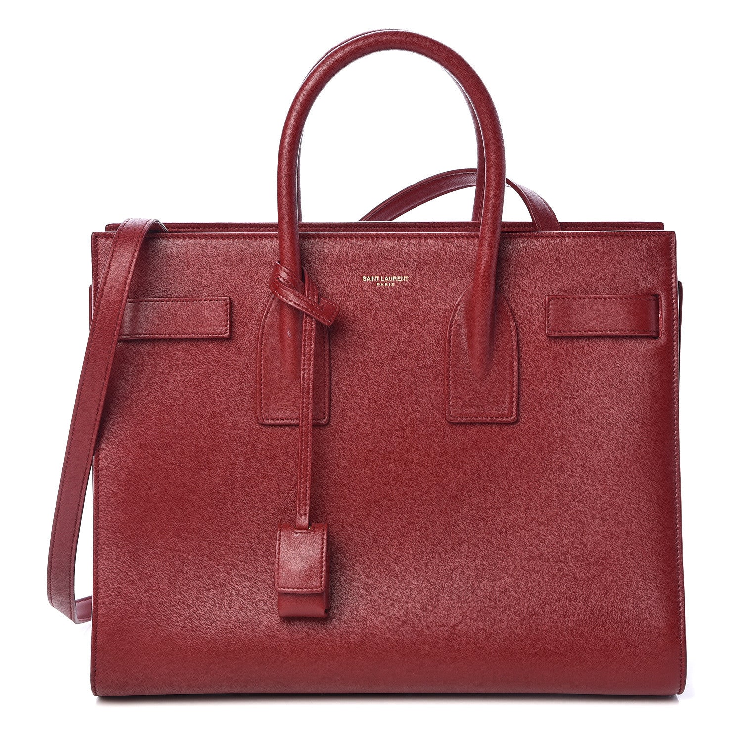 Saint Laurent Calfskin Small Sac De Jour Oxblood 1 of 12