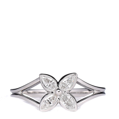 Tiffany Platinum Diamond Victoria Ring 48 4.5 1 of 7
