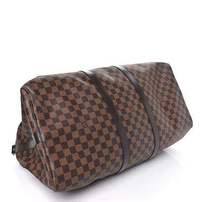 Louis Vuitton Damier Ebene Keepall Bandouliere 55 3 of 10