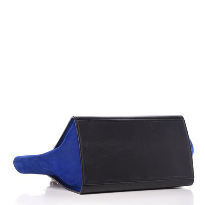 Celine Bullhide Calfskin Nubuck Medium Tri-color Trapeze Coffee 4 of 12