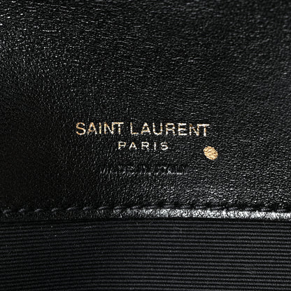 Saint Laurent Lambskin Chevron Quilted Medium LouLou Black 8 of 12