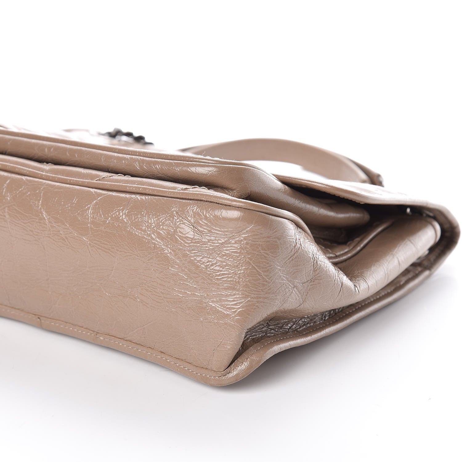 Saint Laurent Crinkled Calfskin Matelasse Monogram Medium Niki Chain Satchel Light Taupe 6 of 9