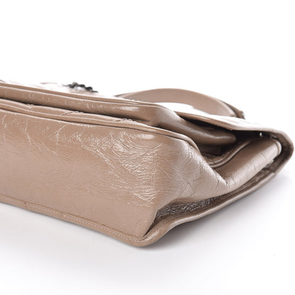 Saint Laurent Crinkled Calfskin Matelasse Monogram Medium Niki Chain Satchel Light Taupe 6 of 9