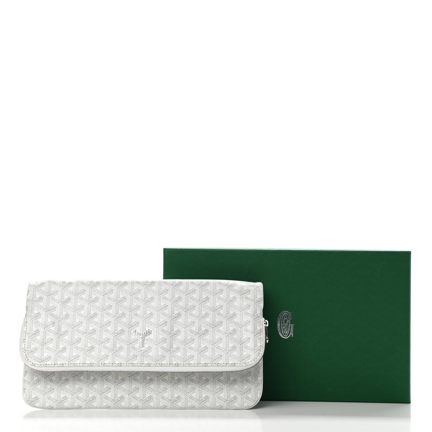 Goyardine Sainte Marie Soft Clutch White