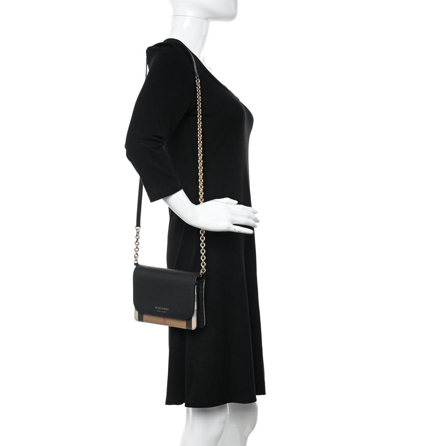 Calfskin Vintage Check Small Loxley Crossbody Black