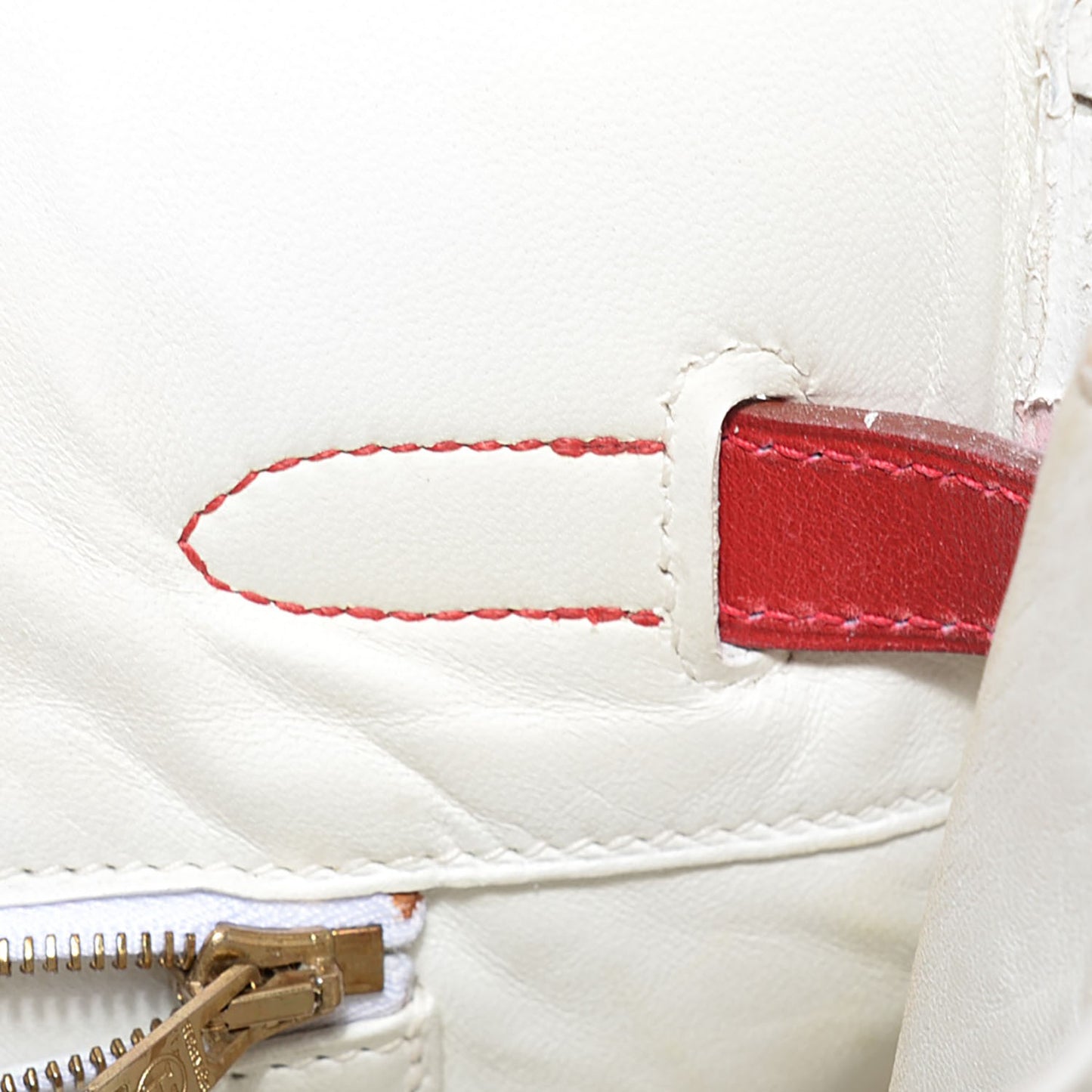 Swift Bi-Color Birkin 35 Blanc Rouge Vif