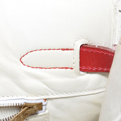 Hermes Swift Bi-Color Birkin 35 Blanc Rouge Vif 15 of 24