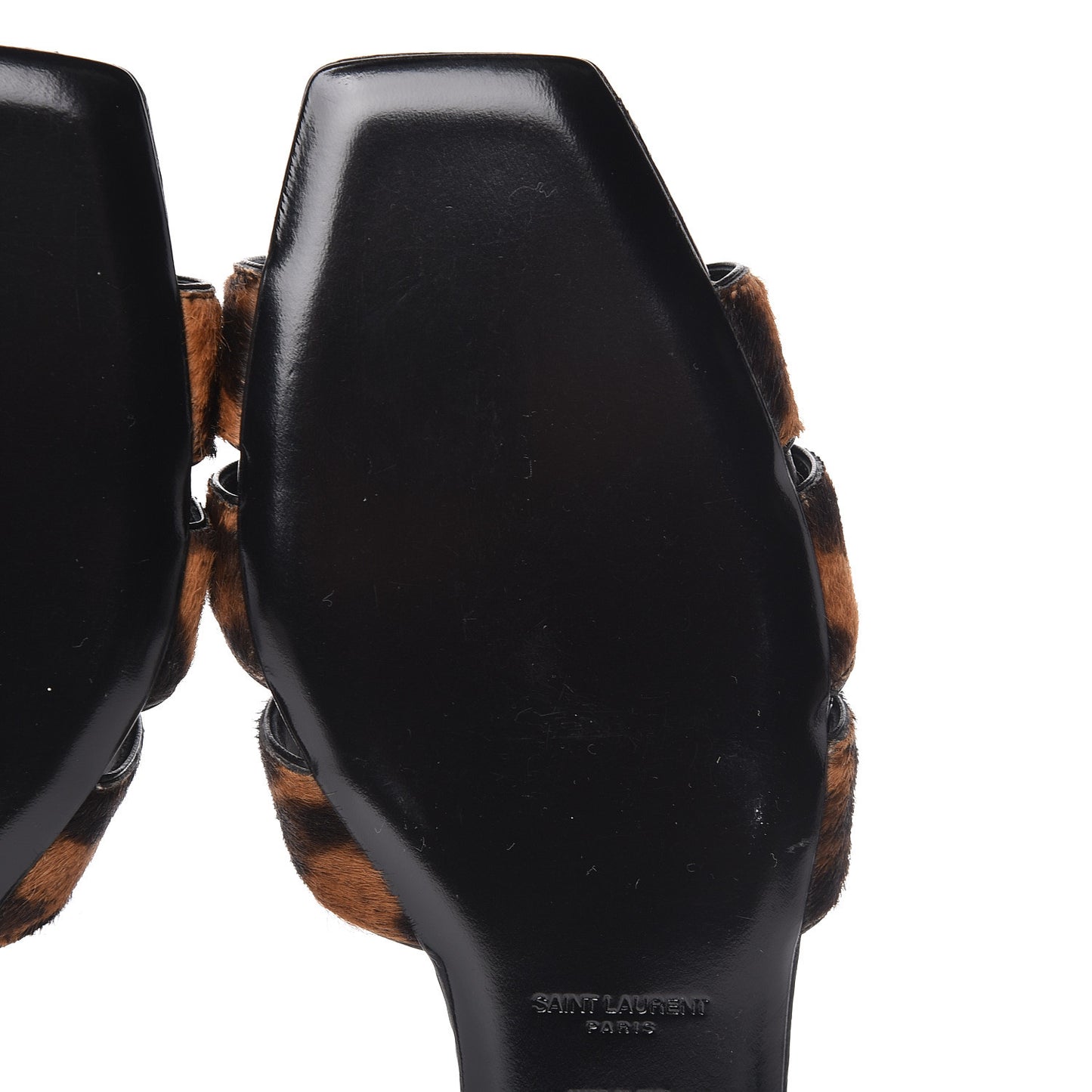 Calfskin Calf Hair Nu Pied 05 Slide Sandals 40 Safari