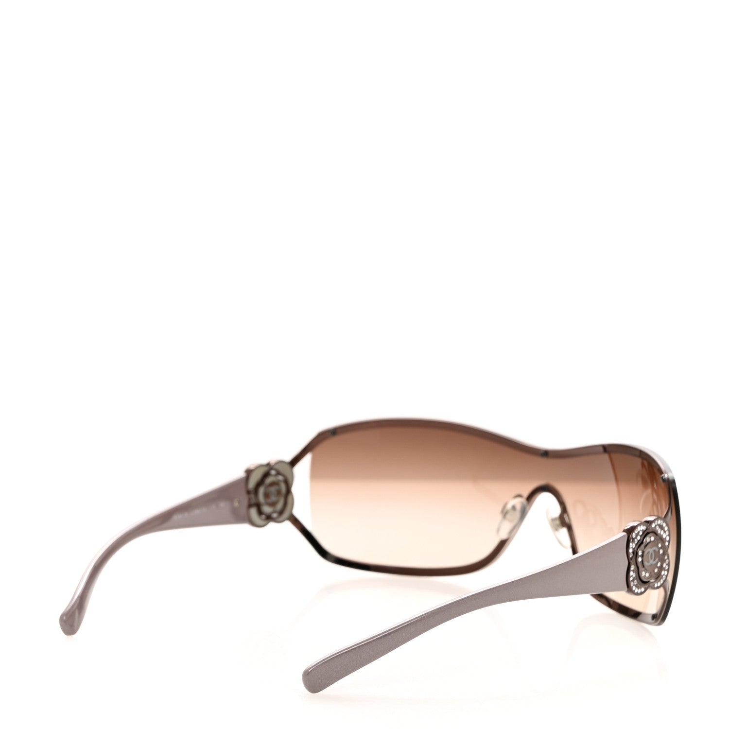 Chanel Swarovski Crystal Camellia CC Sunglasses 4164-B Bronze 4 of 8