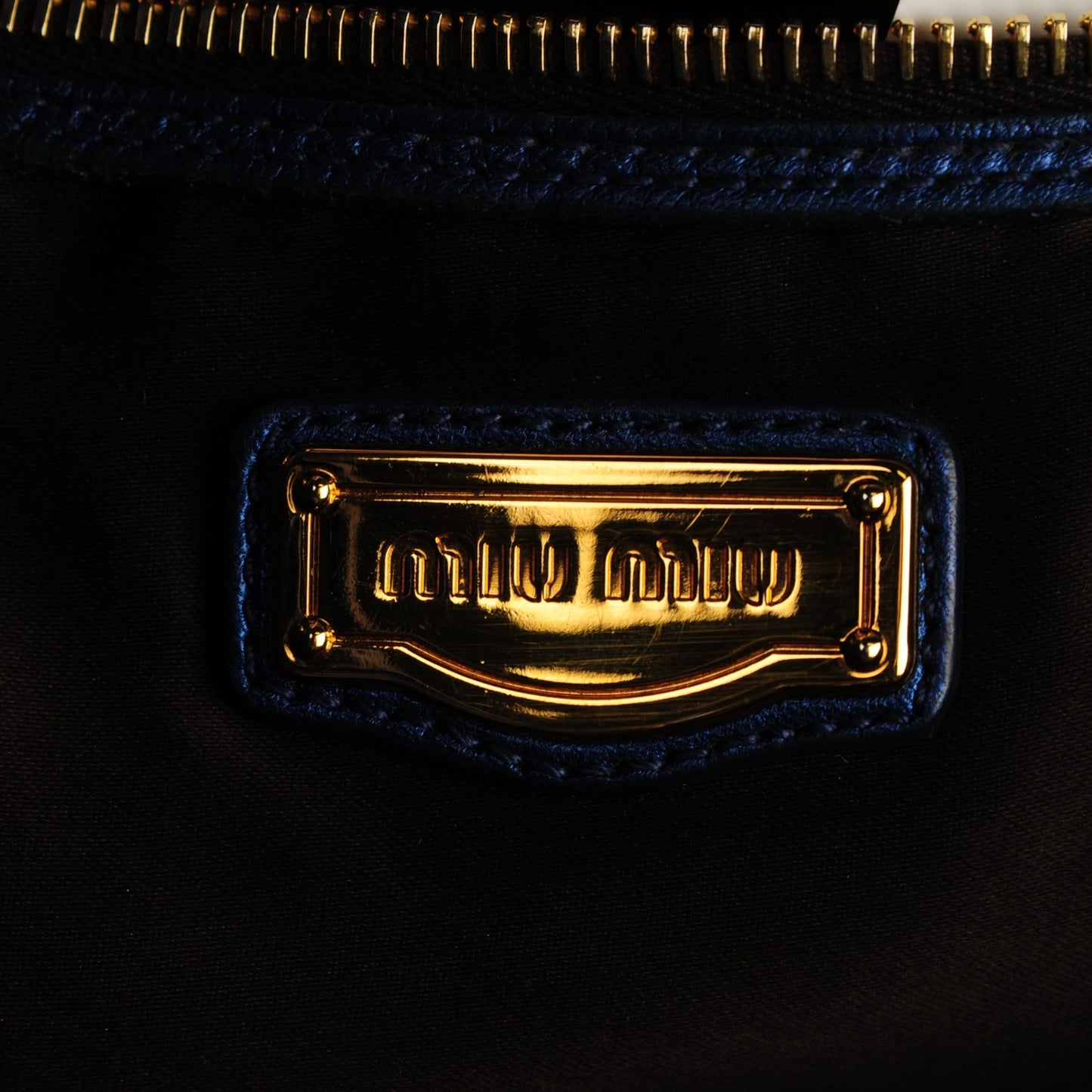Nappa Matelasse Tote Blue