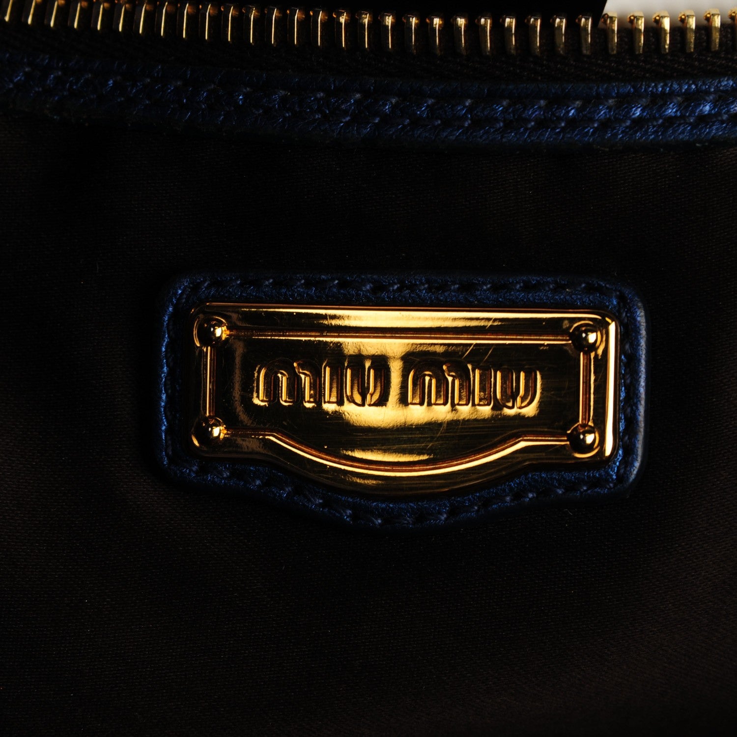 Miu Miu Nappa Matelasse Tote Blue 6 of 8