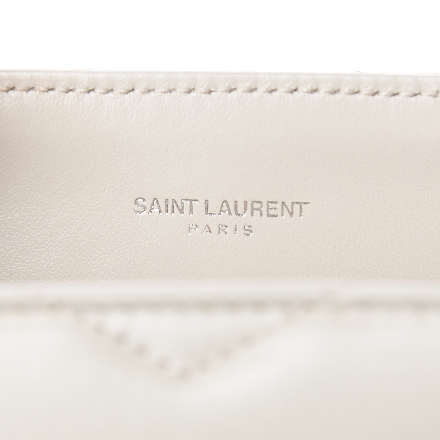 Saint Laurent Calfskin Y Quilted Monogram Small Loulou Shopper Cream Souffle 7 of 12