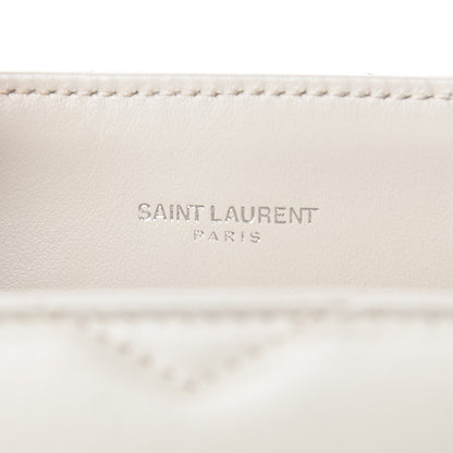 Saint Laurent Calfskin Y Quilted Monogram Small Loulou Shopper Cream Souffle 7 of 12