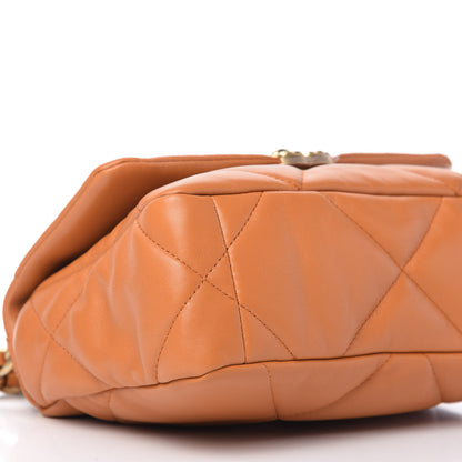 Chanel Lambskin Quilted Medium Chanel 19 Flap Light Brown 6 of 11