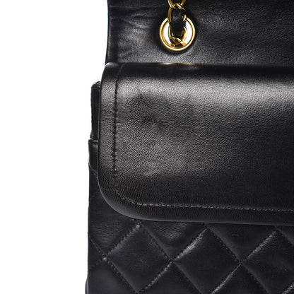 Chanel Lambskin Quilted Medium Double Flap Black 8 of 12