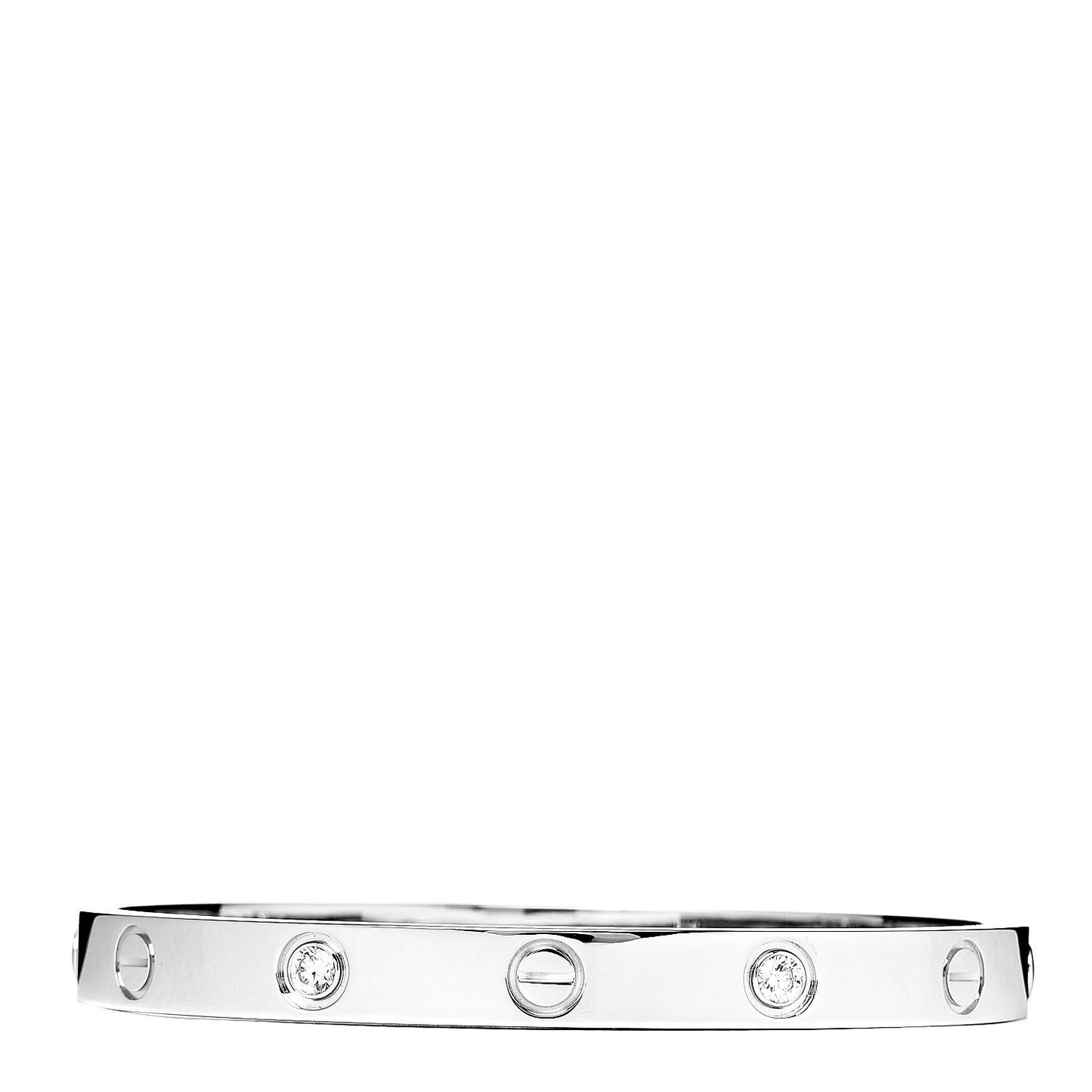 18K White Gold 4 Diamond LOVE Bracelet 16