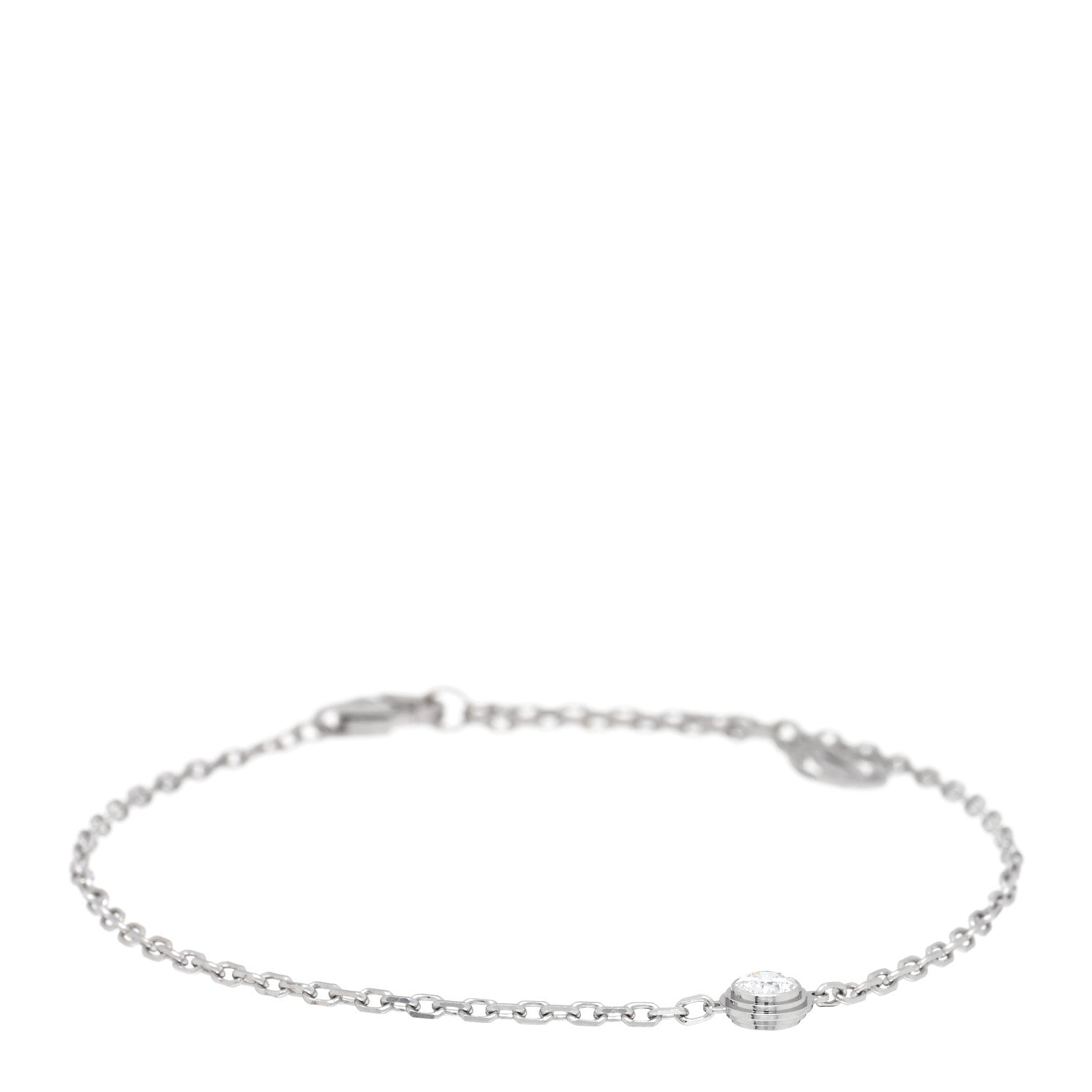 Cartier 18K White Gold Diamond LM D'Amour Bracelet 1 of 4