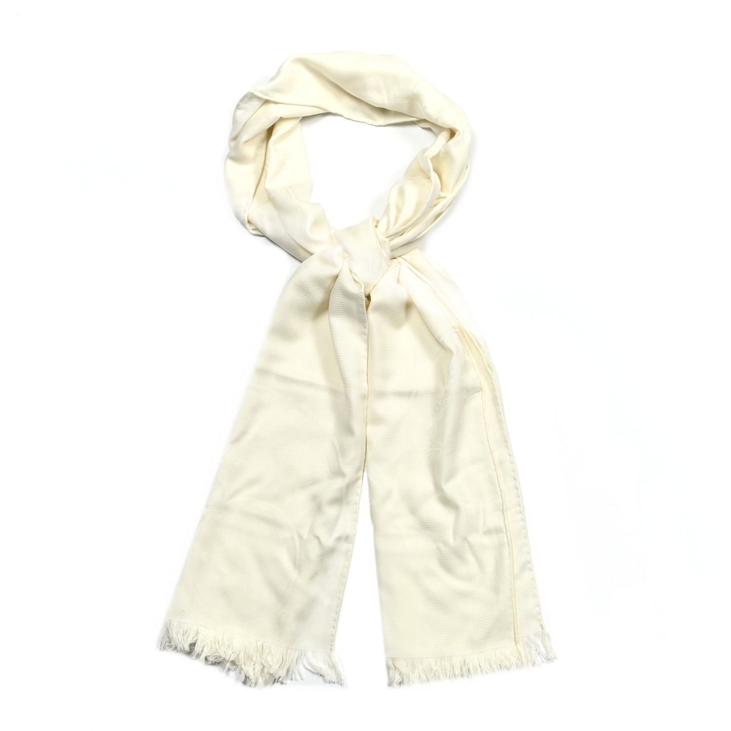 Cashmere Silk New Libris Confettis D'Ex Stole Ivory