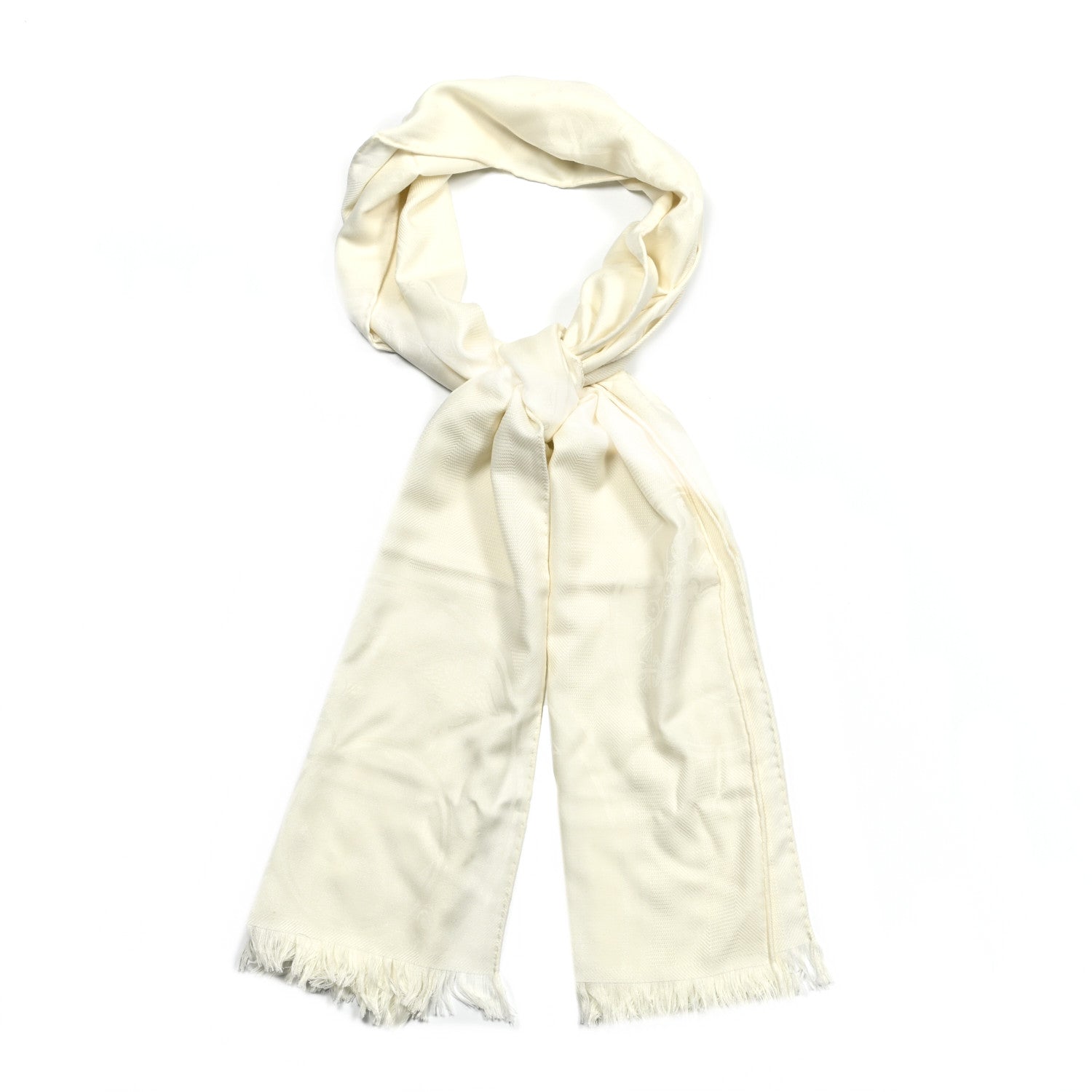 Hermes Cashmere Silk New Libris Confettis D'Ex Stole Ivory 1 of 3