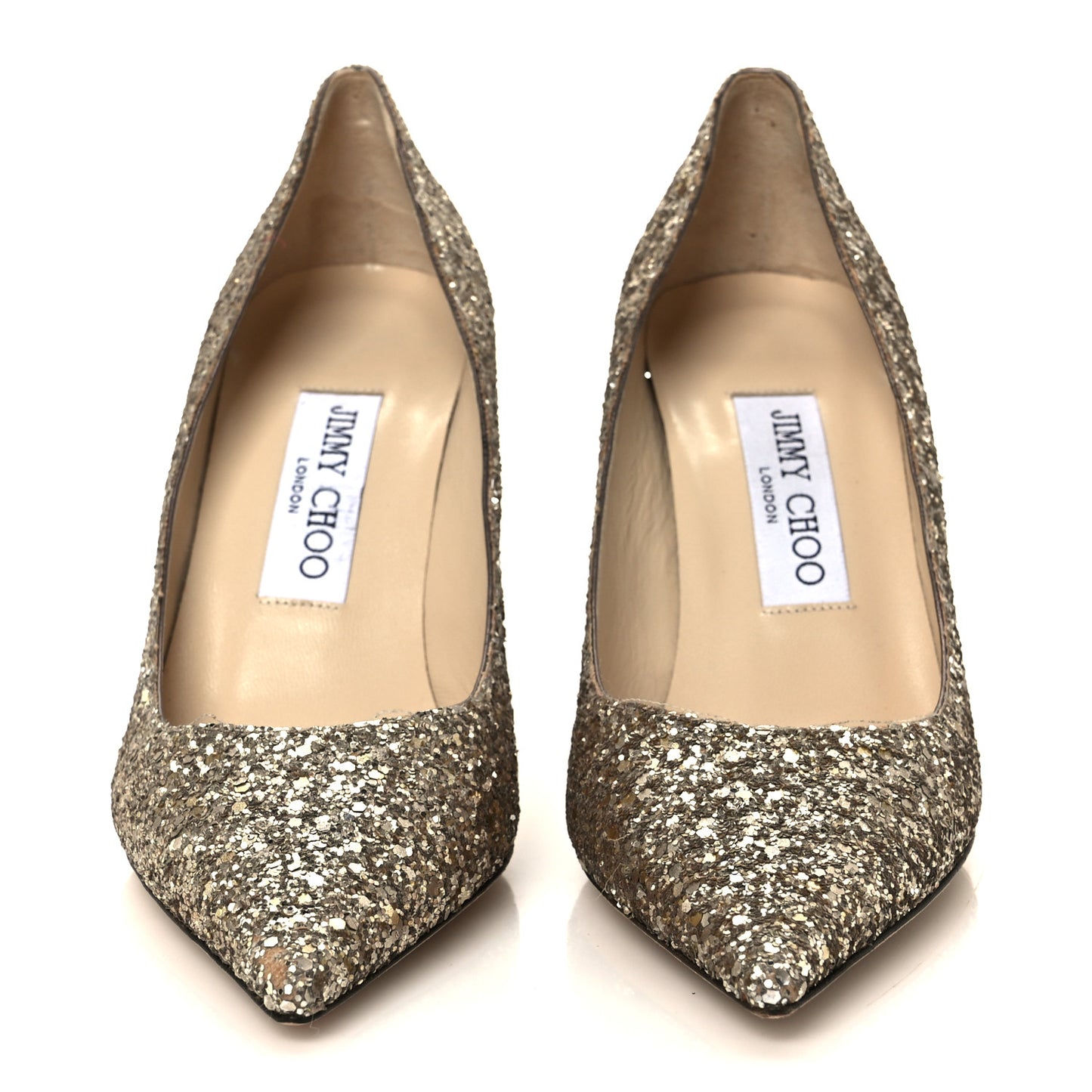 Coarse Glitter Pointy Toe Love 85 Pumps 36  Antique Gold