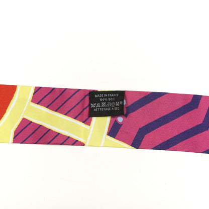 Hermes Silk Jeu de Soie Uniforme Twilly Fuchsia Rouge Multi 2 of 4