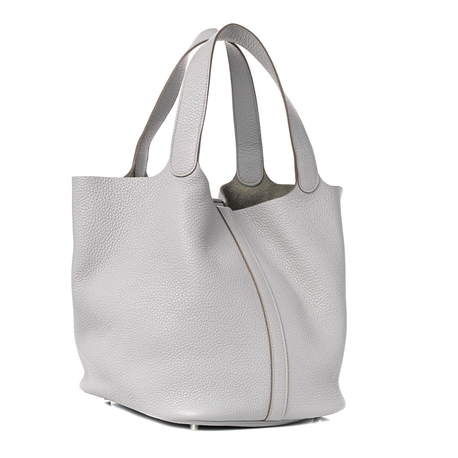 Hermes Taurillon Clemence Picotin Lock 26 GM Bleu Arctic 3 of 12