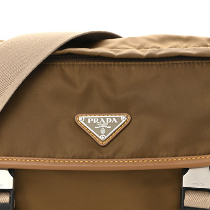 Prada Re-Nylon Nappa Triangle Medium Shoulder Bag Cocoa 7 of 9